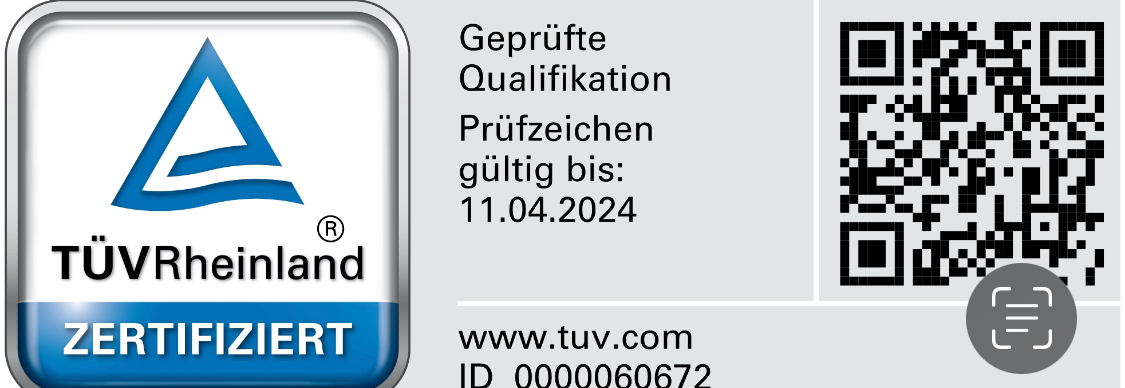 TÜV-Zertifikat des externen Datenschutzbeauftragten